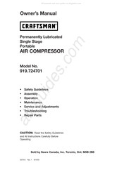 Craftsman 919.724701 Mode D'emploi