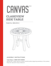 Canvas CLAREVIEW 088-2213-4 Mode D'emploi