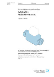 Endress+Hauser Proline Promass A Instructions Condensées