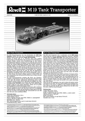 REVELL M19 Tank Transporter Mode D'emploi