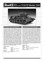 REVELL T-34/76 Mode D'emploi