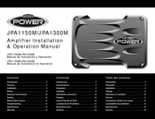 Jensen power JPA1150M Mode D'emploi
