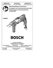 Bosch 1199VSR Consignes De Fonctionnement/Sécurité