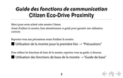 Citizen ECO-DRIVE Proximity Mode D'emploi