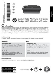 HP Deskjet 1050 All-in-One J410 Serie Mode D'emploi