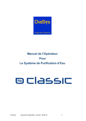 DiaSys Classic Manuel De L'opérateur