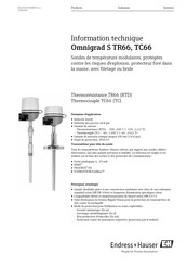 Endress+Hauser Omnigrad S TC66 Information Technique