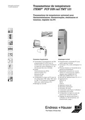 Endress+Hauser iTEMP PCP DIN rail TMT 121 Information Technique