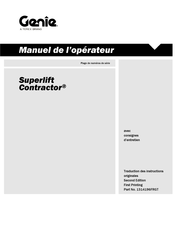Genie Superlift Contractor Manuel De L'opérateur