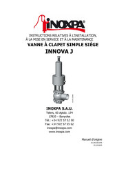 iNOXPA INNOVA J Serie Instructions Relatives À L'installation, À La Mise En Service Et À La Maintenance