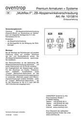 oventrop Multiflex F Instructions De Montage