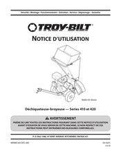 Troy-Bilt 420 Série Notice D'utilisation