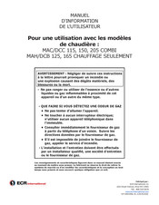 ECR International MAC 205 COMBI Manuel D'information De L'utilisateur