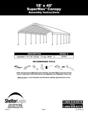 ShelterLogic SuperMax 26764 Guide D'assemblage