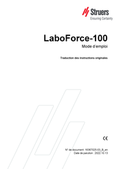 Struers LaboForce-100 Mode D'emploi