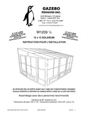 Gazebo Penguin W1209 Instructions Pour L'installation Et L'emploi