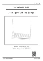 Jack-Post Jennings Traditional Swings H-25 Guide D'utilisation Et D'entretien