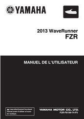 Yamaha WaveRunner FZR 2013 Manuel De L'utilisateur