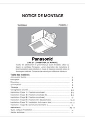 Panasonic FV-08VKL1 Notice De Montage