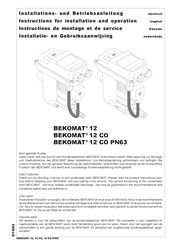 Beko MAT 12 Instructions De Montage Et De Service