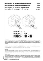 Beko MAT 13 Instructions De Montage Et De Service