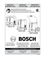 Bosch CET4-20W Consignes De Fonctionnement/Sécurité