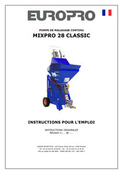 EUROPRO MIXPRO 28 CLASSIC Instructions Pour L'emploi