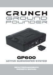 Crunch GROUND POUNDER GP600 Manuel Du Propriétaire