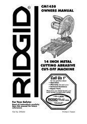 RIDGID CM1450 Manuel Du Propriétaire