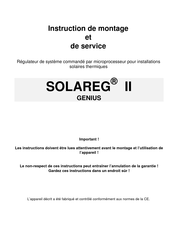 Genius SOLAREG II Instructions De Montage