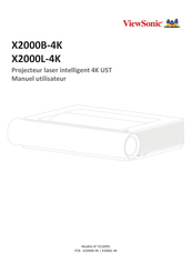 ViewSonic X2000L-4K Manuel Utilisateur