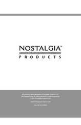 NOSTALGIA PRODUCTS NMWFWF5 Serie Instructions