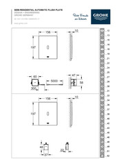 Grohe SEMI-RESIDENTIAL AUTOMATIC FLUSH PLATE 39882000 Manuel D'installation