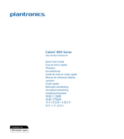 Plantronics Calisto 800 Série Guide De Mise En Route Rapide
