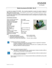 Honeywell ESSER 80545 Mode D'emploi