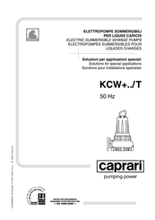 caprari KCW+/T Serie Manuel D'installation