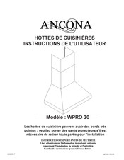 Ancona WPRO 30 Instructions De L'utilisateur