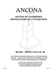 Ancona WPRO Turbo 36 Instructions De L'utilisateur