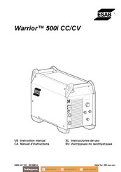 ESAB WARRIOR 500i CC/CV Manuel D'instructions