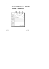 Mastech Earth Tester MS5209 Manuel Utilisateur