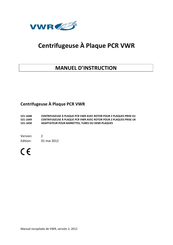 VWR 521-1650 Manuel D'instructions