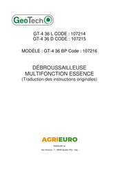 Geotech 107216 Traduction Des Instructions Originales
