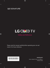 LG Signature OLED65G7 Serie Mode D'emploi