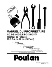 Poulan PO17H42STA Manuel Du Propriétaire