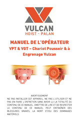 Vulcan VPT1.5T Manuel De L'opérateur