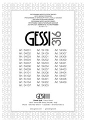Gessi 54009 Mode D'emploi