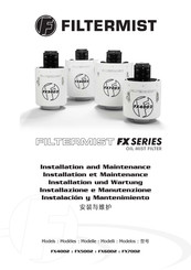 FILTERMIST FX Serie Installation Et Maintenance