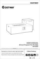 Costway OP70343 Manuel D'utilisation
