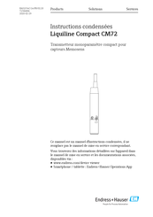 Endress+Hauser Liquiline Compact CM72 Instructions Condensées