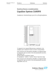 Endress+Hauser Liquiline System CA80PH Instructions Condensées